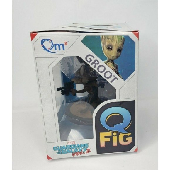 Rocket & Groot Q-Fig by Quantum Mechanix Marvel's Guardians of the Galaxy Figure - Picture 7 of 8